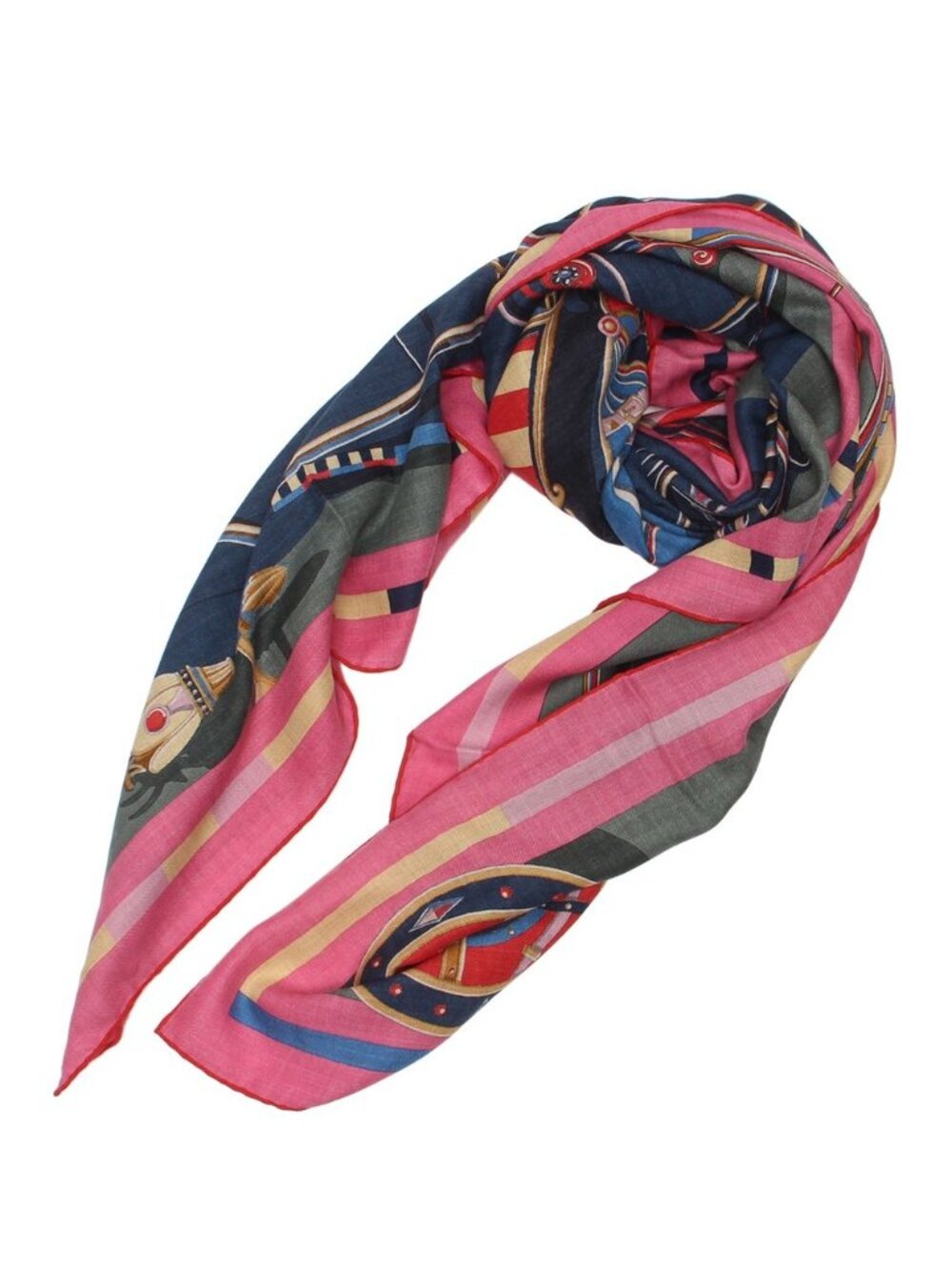 Hermes Large Shawl Scarf Voitures en Equilibre Elaborate Carriage